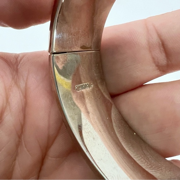 COACH Multicolor Enamel Purse Handbag Design Hinged Bracelet Silvertone - Picture 15 of 16